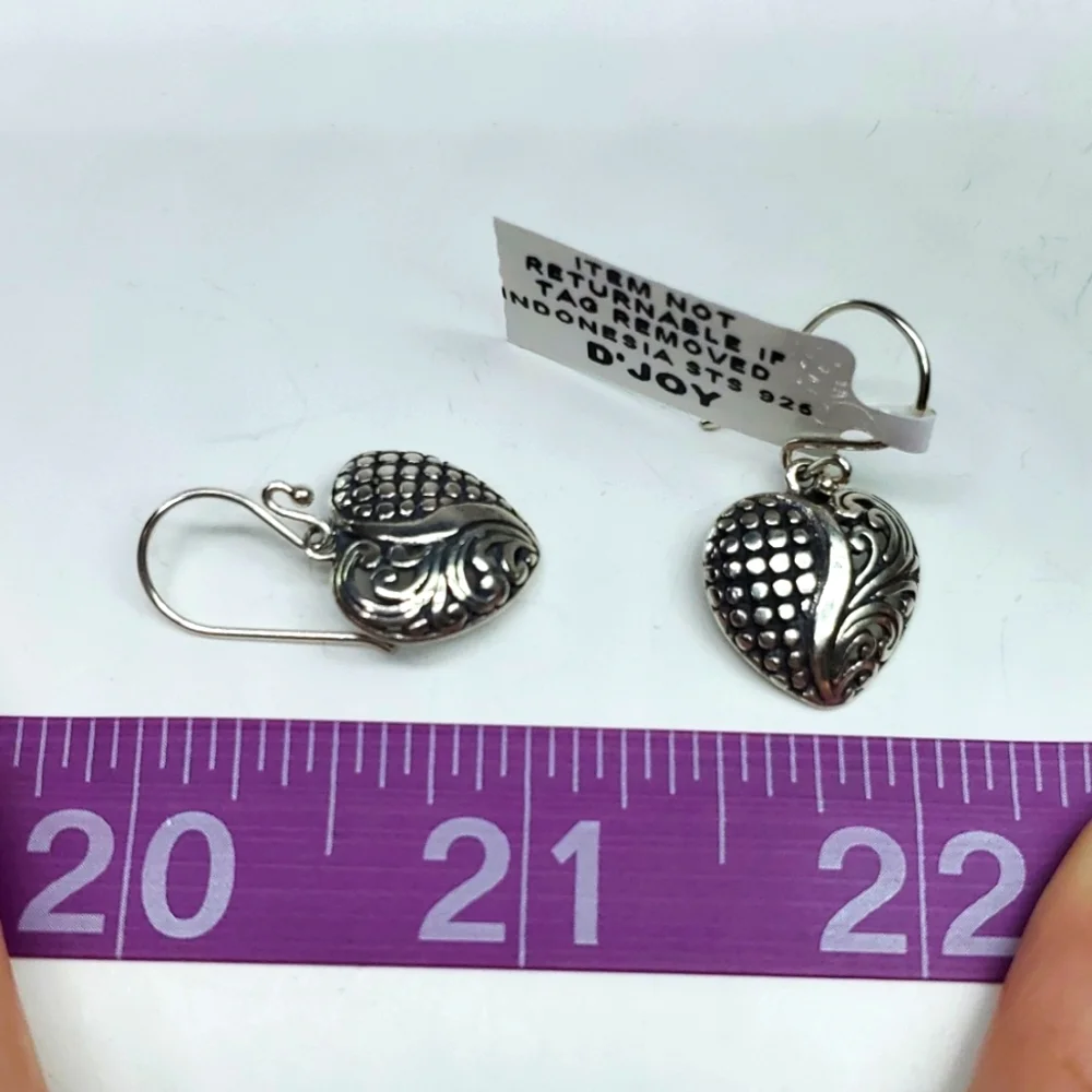 Sterling Silver Heart Earrings NWT